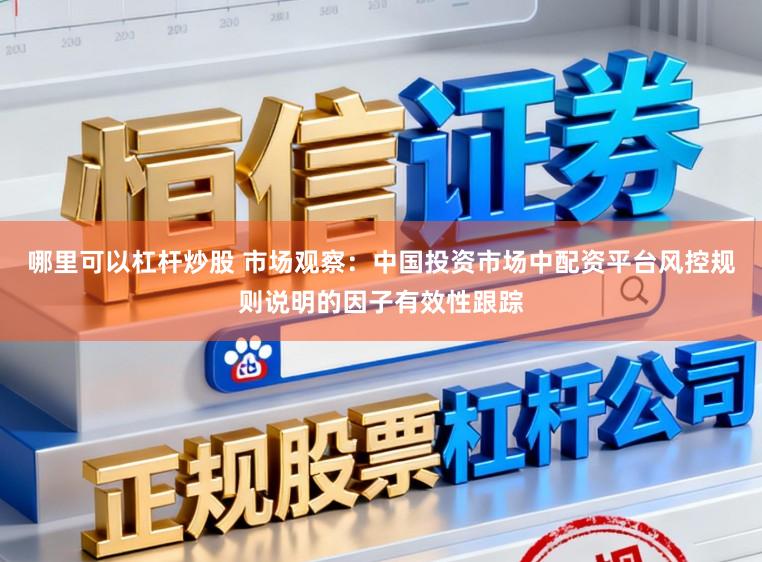 哪里可以杠杆炒股 市场观察：中国投资市场中配资平台风控规则说明的因子有效性跟踪